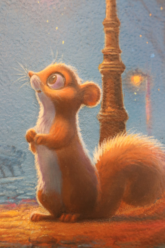 夜空を見上げるリスの長財布