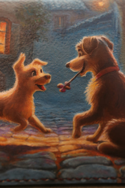 プロヴァンス地方の2匹の犬の長財布