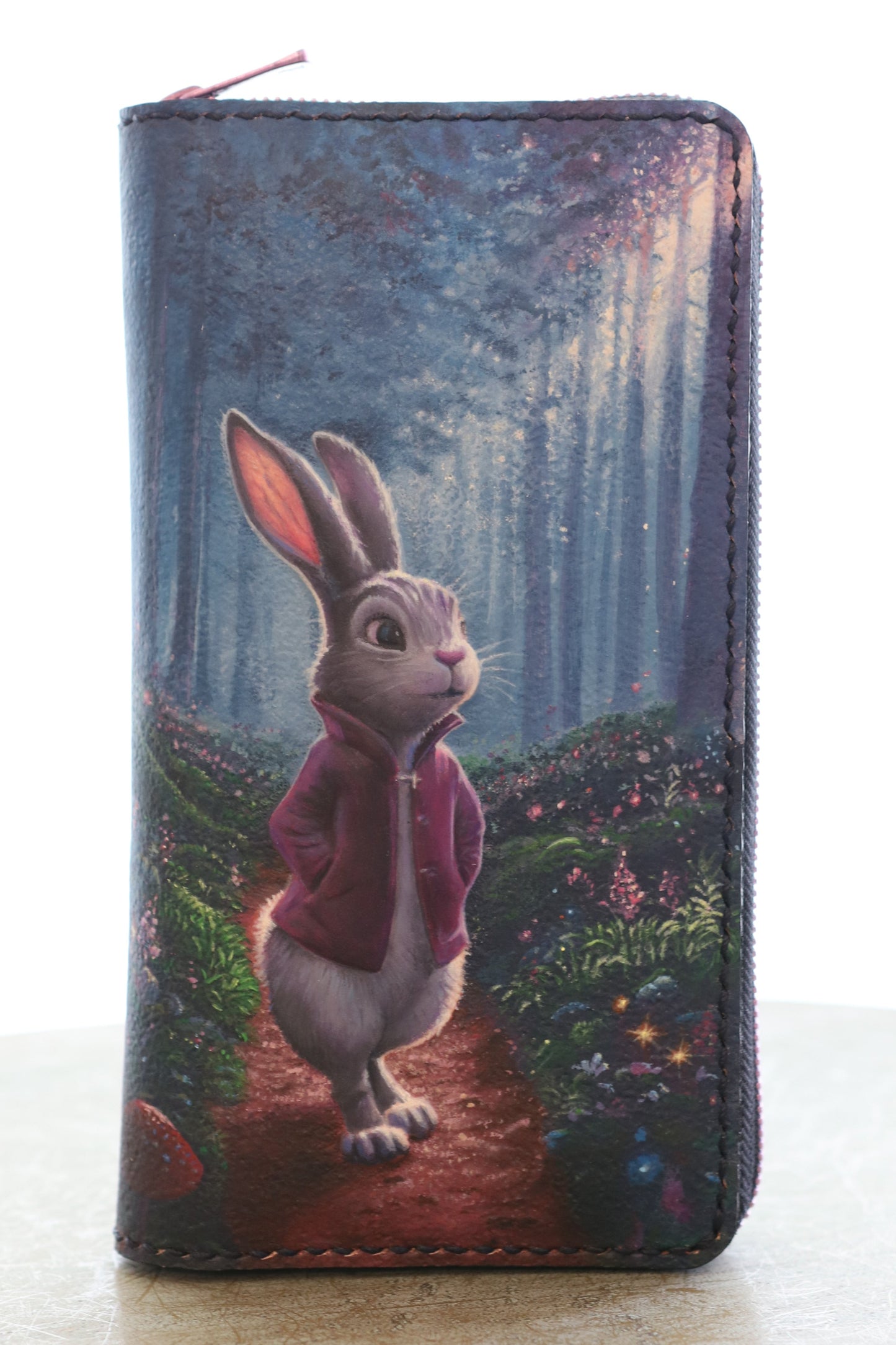 アリスの世界にまぎれ込んだウサギの長財布