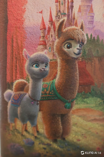 アルパカの王子とお姫様の長財布