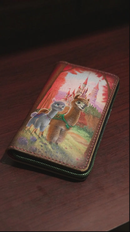 アルパカの王子とお姫様の長財布