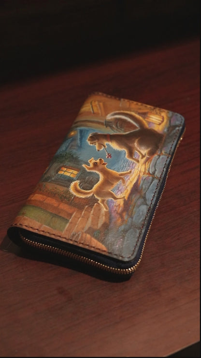 プロヴァンス地方の2匹の犬の長財布